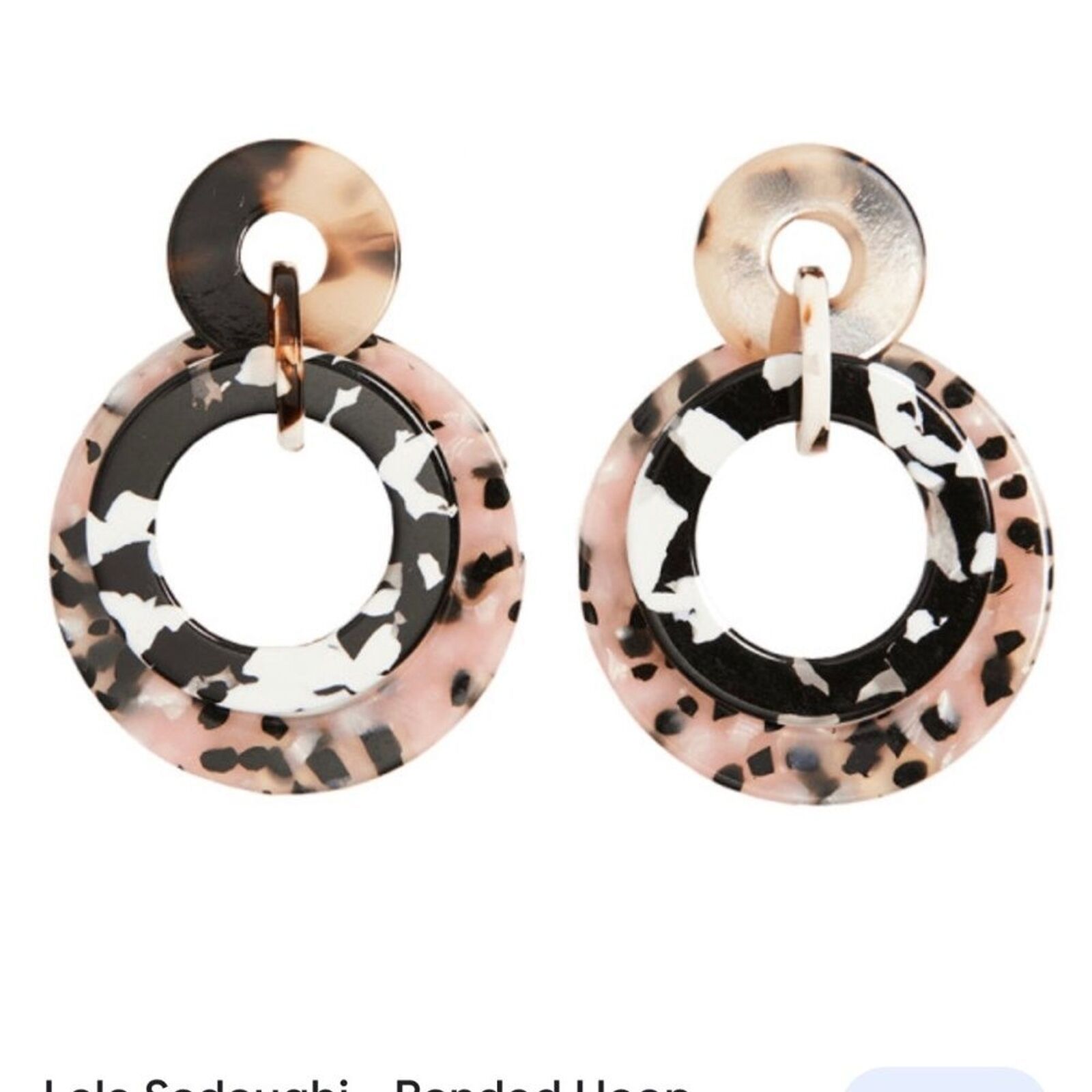 Nwot Lele Sadoughi Hoop Earrings 35$